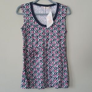 NWT Tulle Top Blouse Sleeveless Small Mod